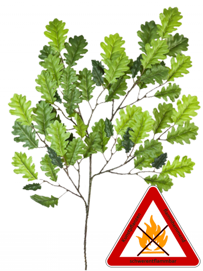 Eichen Zweig künstlich ca.60 cm, permanent schwerentflammbar.